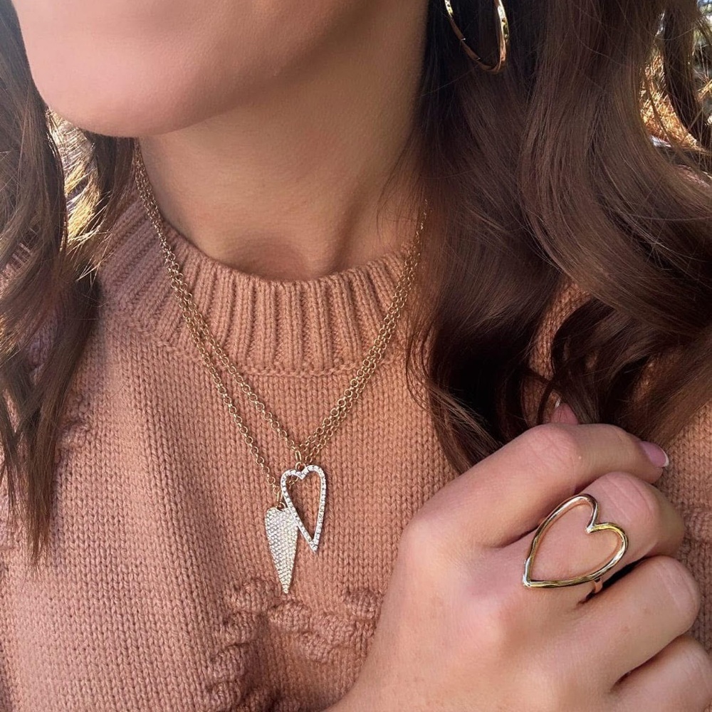 Park Lane Gold and Silver Heart Necklace